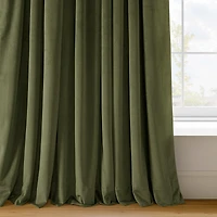 Half Price Drapes Hunter Green Signature Velvet Blackout Curtain