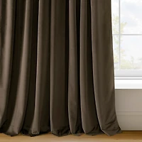 Half Price Drapes Java Signature Velvet Blackout Curtain