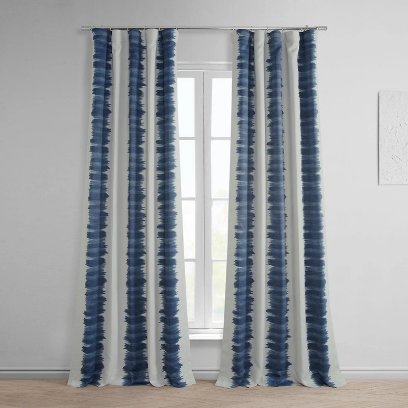 Half Price Drapes Flambe Striped Room Darkening Curtain