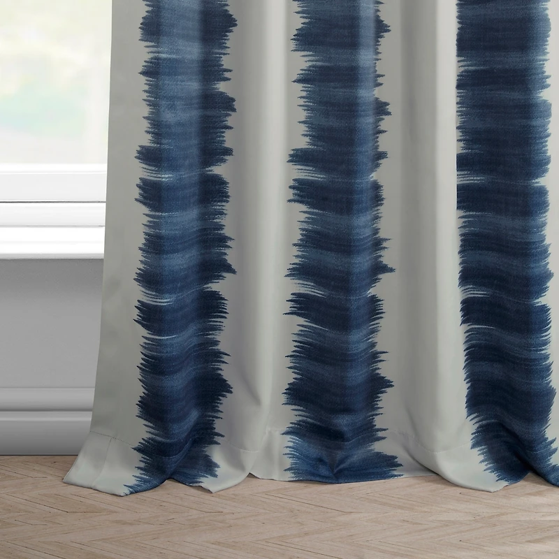 Half Price Drapes Flambe Striped Room Darkening Curtain