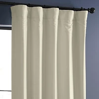 Half Price Drapes Off White Vintage Textured Faux Dupioni Silk Blackout Curtain