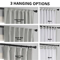 Half Price Drapes Reflection Grey Signature Velvet Blackout Curtain