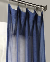 Half Price Drapes Textured Faux Linen Sheer Curtain