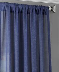 Half Price Drapes Textured Faux Linen Sheer Curtain