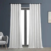 Half Price Drapes Whisper White Solid Cotton Hotel Blackout Curtain