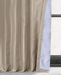 Half Price Drapes Antique Beige Faux Silk Taffeta Blackout Curtain