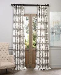 Half Price Drapes Sorong Geometric Printed Cotton Room Darkening Curtain