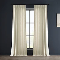 Half Price Drapes Barley Heavy Faux Linen Curtain
