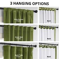 Half Price Drapes Basque Green Signature Velvet Blackout Curtain