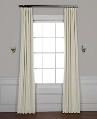 Half Price Drapes Neutral Ground Signature Velvet Blackout Curtain