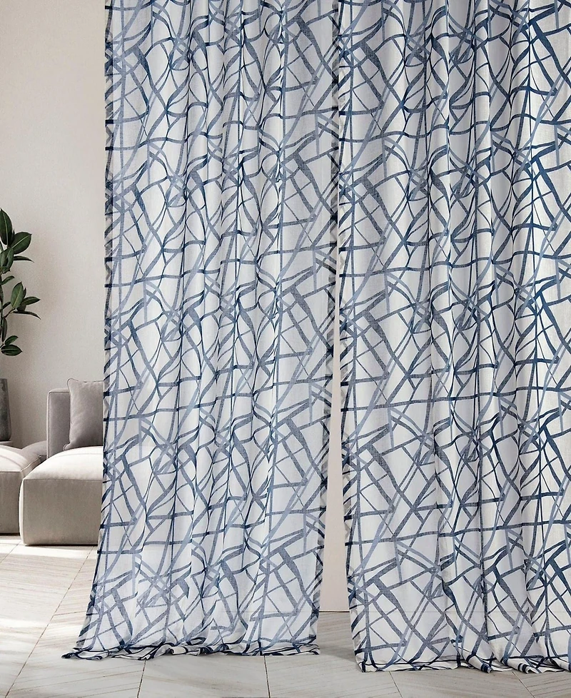 Half Price Drapes Abstract Printed Sheer Curtain
