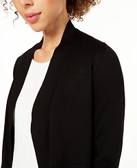 Calvin Klein Women's Cropped Open-Front Three-Quarter Sleeve Cardigan