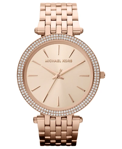 Michael Kors Women's Darci Rose Gold-Tone Stainless Steel Bracelet Watch 39mm MK3192