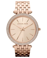Michael Kors Women's Darci Rose Gold-Tone Stainless Steel Bracelet Watch 39mm MK3192