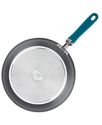 Rachael Ray Create Delicious Hard-Anodized Aluminum Nonstick Deep Skillet Twin Pack, 9.5" and 11.75" handles