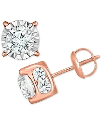 TruMiracle Diamond Stud Earrings (2 ct. t.w.) 14k White, Yellow or Rose Gold