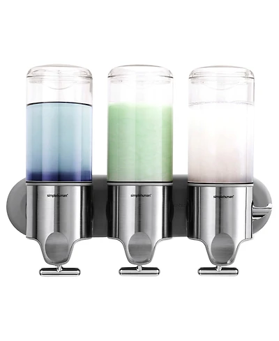 simplehuman Triple Wall Mount Pump Shower Soap Dispenser