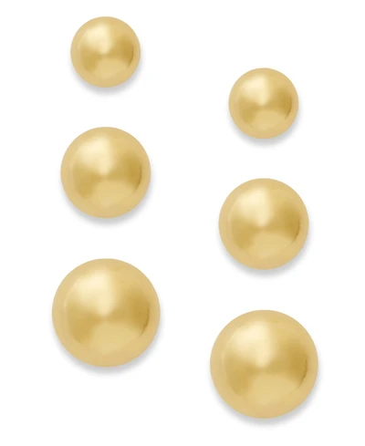 Giani Bernini 18k Gold over Sterling Silver Earrings Set, Stud Earrings