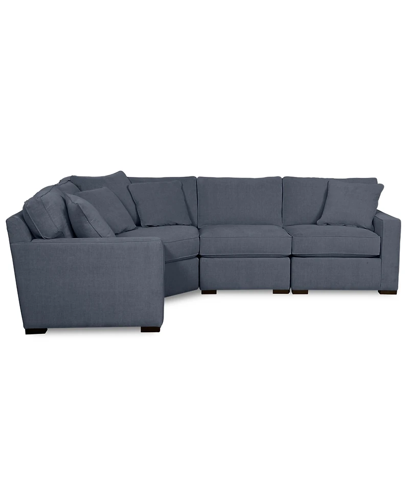 Radley Fabric 4-Piece Sectional Sofa, Created for Macy's