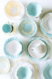 Vietri Incanto Stone Ruffle Dinnerware Collection