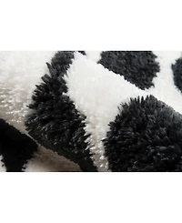 Novogratz Retro Ret-4 Black 2'3" x 7'6" Runner Area Rug