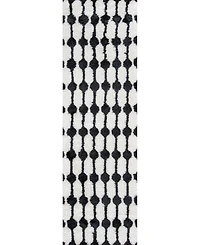 Novogratz Retro Ret-4 Black 2'3" x 7'6" Runner Area Rug