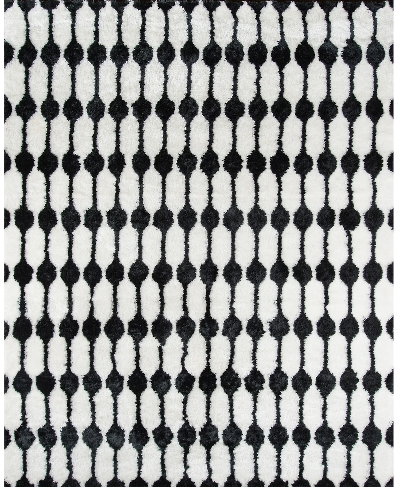 Novogratz Retro Ret-4 Black 2'3" x 7'6" Runner Area Rug