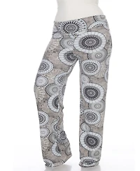 White Mark Plus Circle Print Palazzo Pants