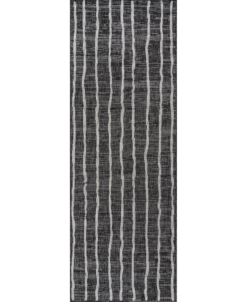 Novogratz Villa Vi-03 Charcoal 3'3" x 5' Outdoor Area Rug