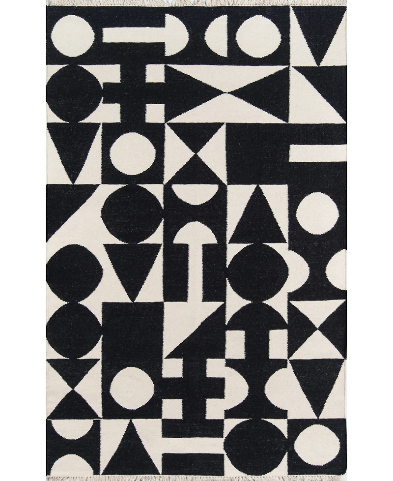 Novogratz Topanga Top-3 Black 5' x 7'6" Area Rug