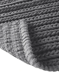 Madison Park Lasso Yarn-Dyed Cotton Chenille Bath Rug