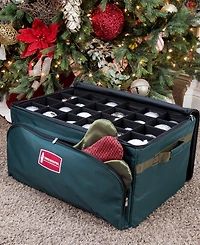 TreeKeeper 3 Tray Christmas Ornament Storage Box with Front Pocket