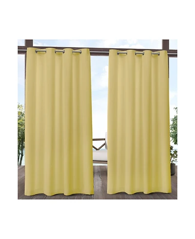 Exclusive Home Biscayne Indoor/Outdoor Grommet Top Curtain Panel Pair