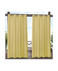 Exclusive Home Biscayne Indoor/Outdoor Grommet Top Curtain Panel Pair