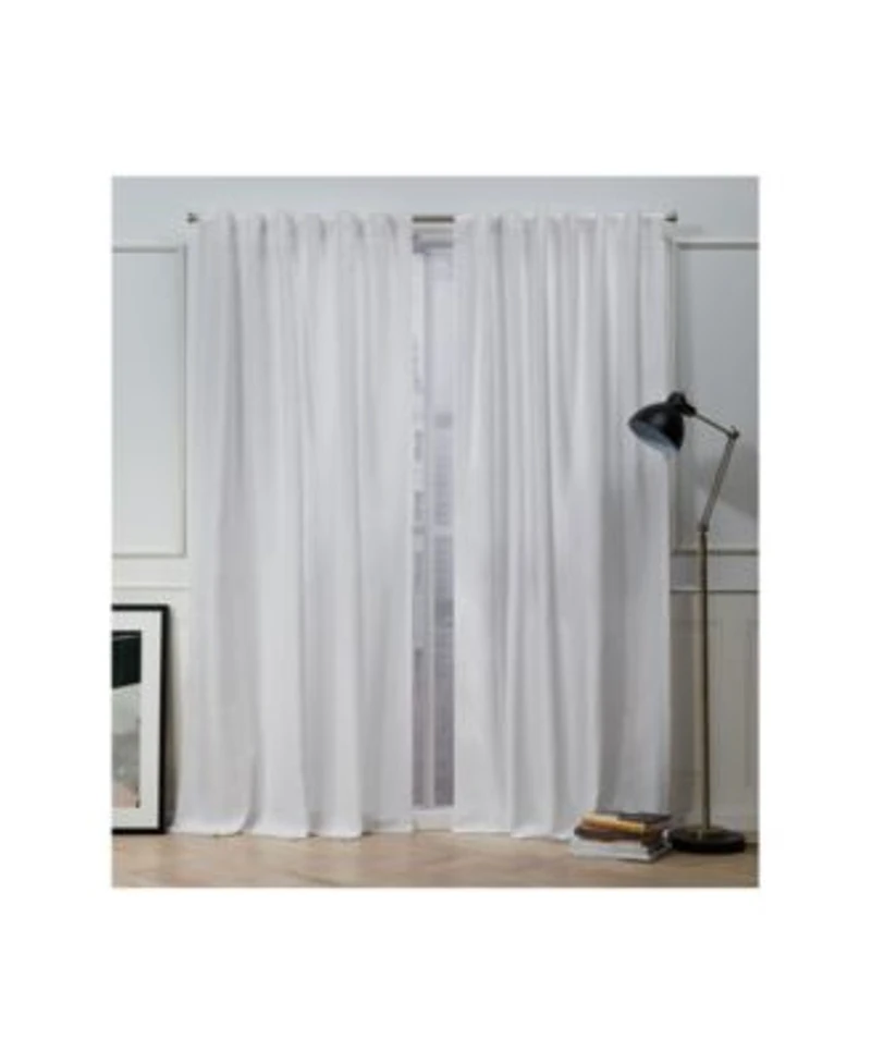 Nicole Miller Mellow Slub Textured Hidden Tab Top Curtain Panel Pair