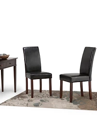 Avery Faux Leather Parson Chairs, Quick Ship (Set of 2)
