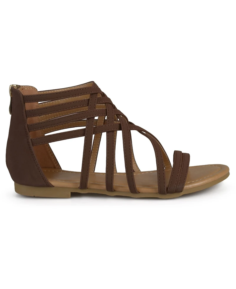Journee Collection Women's Hanni Wide Width Crisscross Strappy Flat Sandals