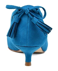 Journee Collection Women's Bindi Tie Detail Kitten Heel Pumps