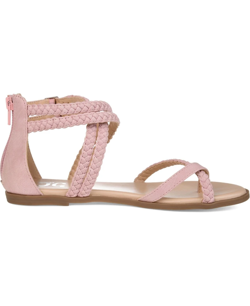 Journee Collection Women's Zailie Strappy Gladiator Flat Sandals