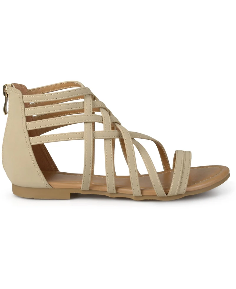 Journee Collection Women's Hanni Crisscross Strappy Flat Sandals
