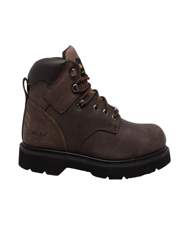 AdTec Men's 6" Steel Toe Work Boot Brown