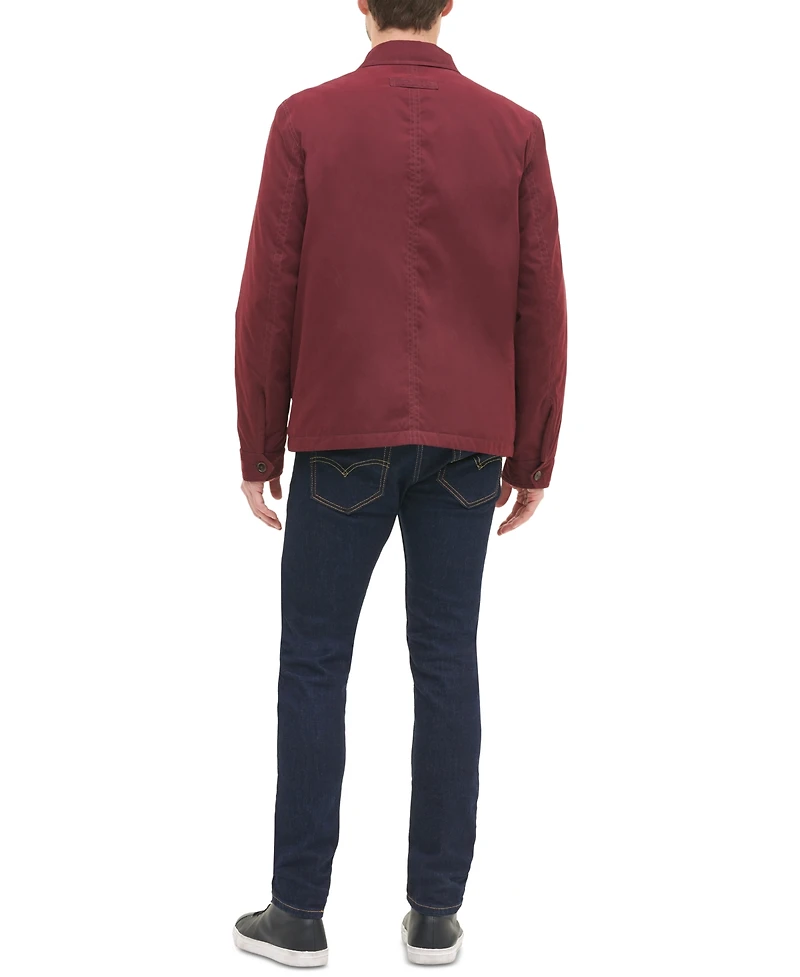 Tommy Hilfiger Men's Classic Front-Zip Filled Micro-Twill Jacket