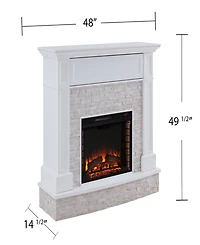 Blakely Faux Stone Media Fireplace