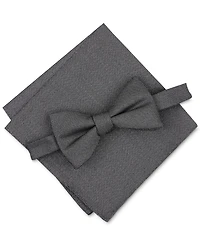 Alfani Men's Solid Texture Pocket Square and Bowtie