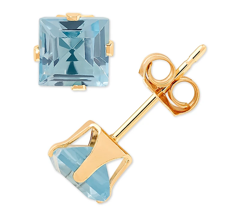 Lab-Grown Emerald Stud Earrings (1 ct. t.w.) 14k Gold