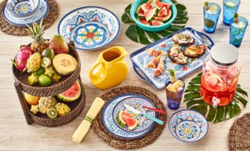 Capri Isle Melamine Total Outdoor Dinning Collection