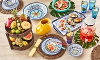 Capri Isle Melamine Total Outdoor Dinning Collection