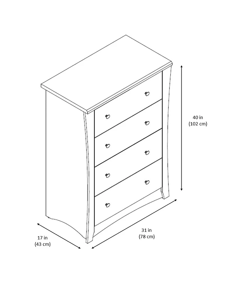 Storkcraft Crescent 4 Drawer Chest