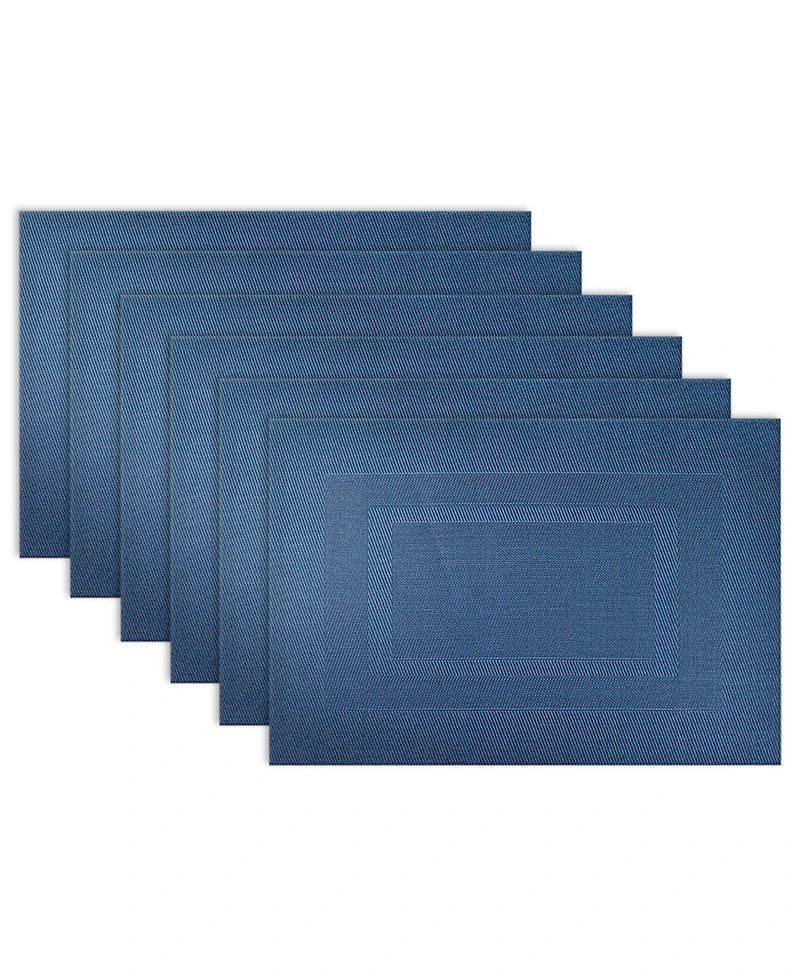Polyvinyl Chloride Doubleframe Placemat, Set of 6