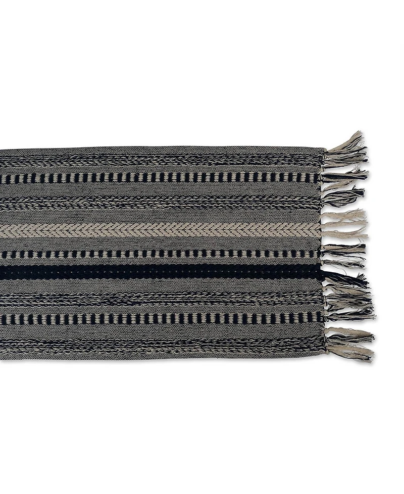 Design Imports Braided Stripe Table Runner 15" x 108"